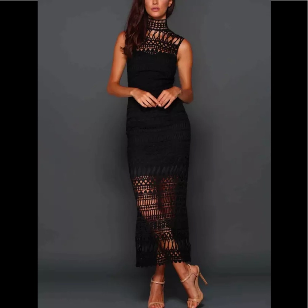 Elle Zeitoune Black Jaylyn Dress Size 2